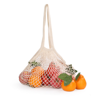 Low price promotion 2-piece set cotton mesh bag cotton mesh produce bag reusable organic cotton mesh bag cotton mesh bag set