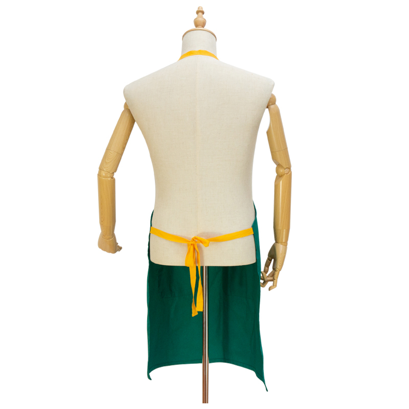 Factory price free sample supply waterproof twill cloth kicthen cooking canvas apron garden cleaning reusable work apron