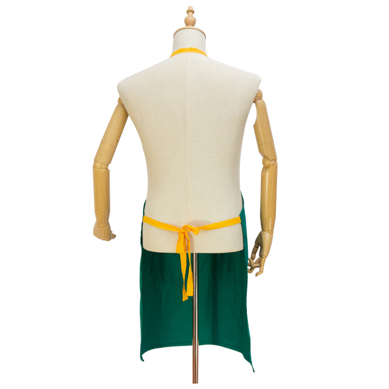 Factory price free sample supply waterproof twill cloth kicthen cooking canvas apron garden cleaning reusable work apron