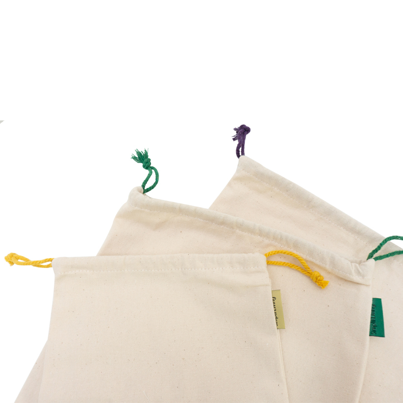 Factory profession custom reusable eco friendly breathable canvas drawstring storage bag for promotional