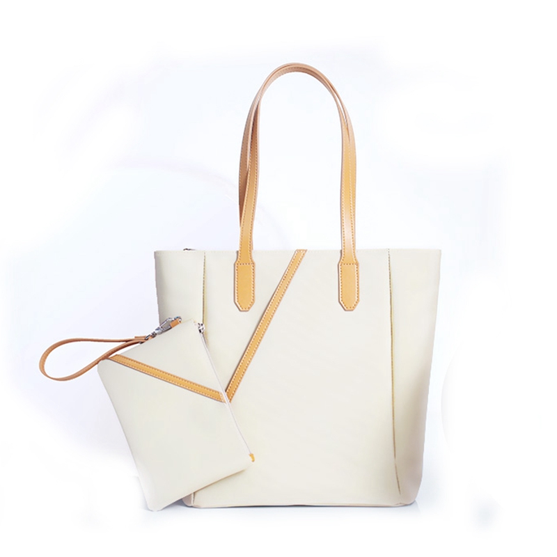 Canvas bag with wide straps and thickened nylon oxford cloth large capacity lady's single shoulder bag