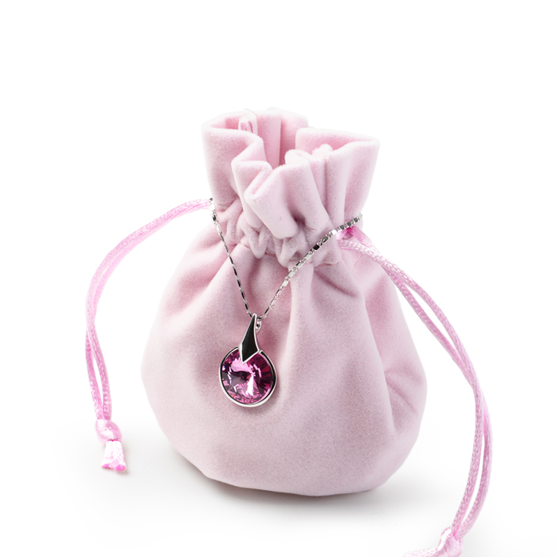 New jewelry velvet bag earrings bundle mouth drawstring jewelry small gift packaging bag