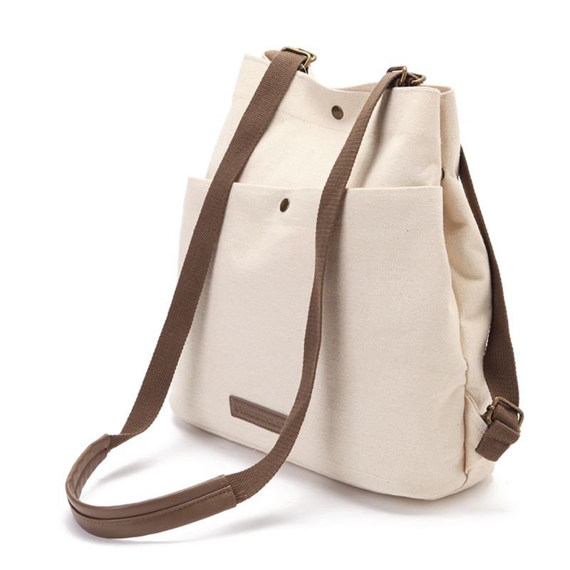 Canvas eco friendly single shoulder messenger bag with logo custom