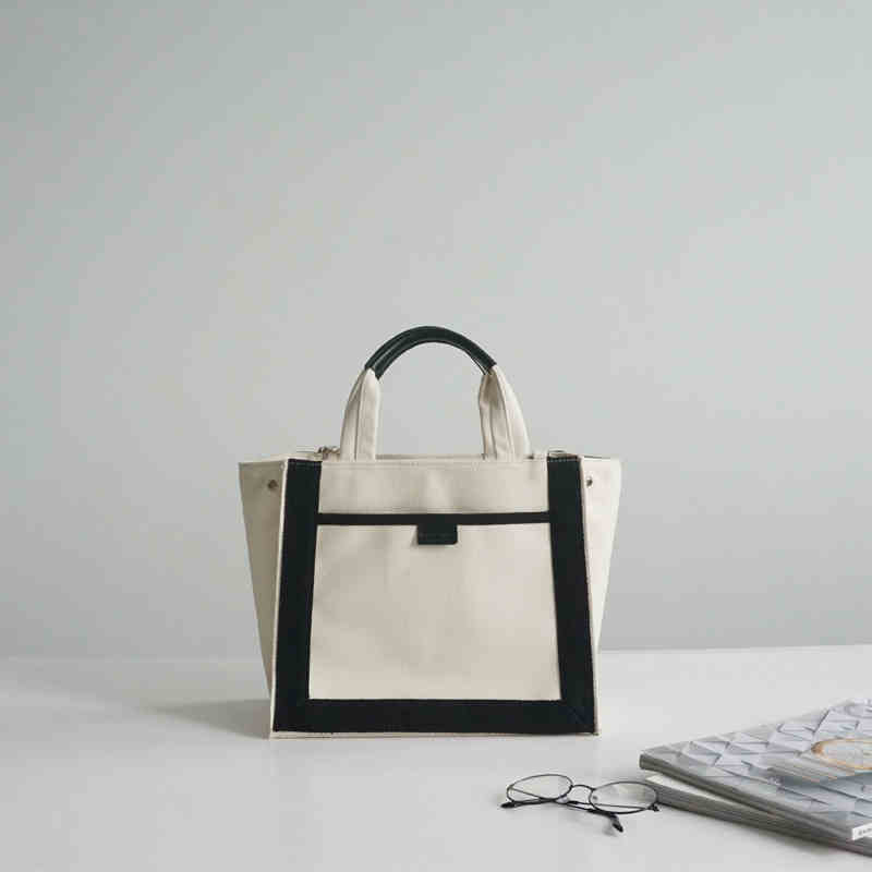 Thick 16oz canvas women's bag single shoulder small square bag from China Supplier