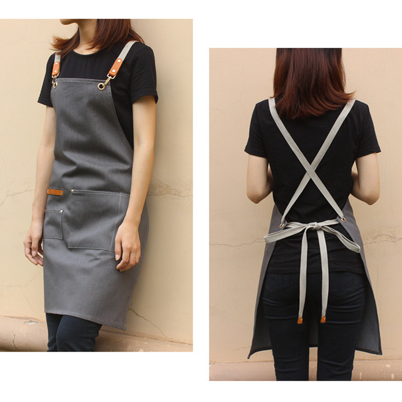 Thin denim fabric barista restaurant waiter kitchen cooking and cleaning gardening work apron