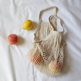 Strong load bearing durable eco friendly high quality cotton mesh bag for fruit and vegetable
