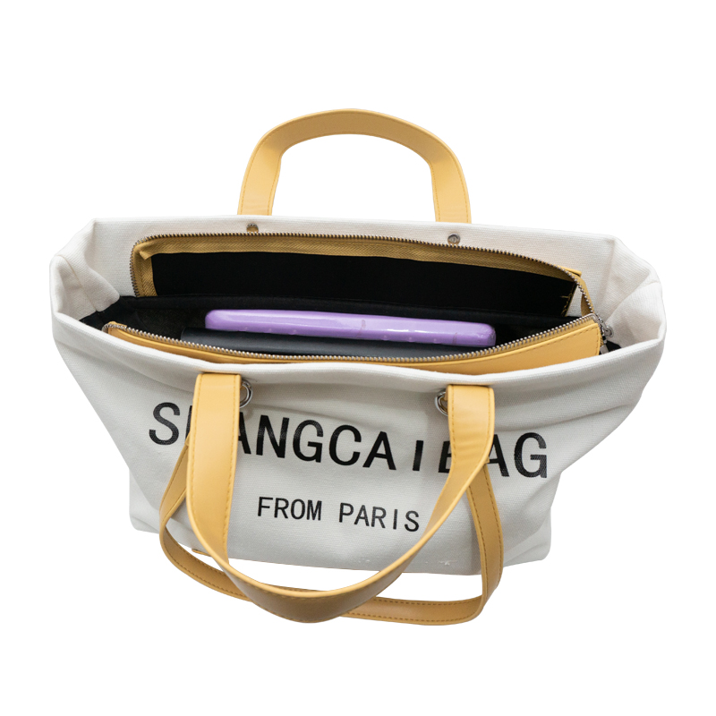 2019 Korean large-capacity letter printing canvas casual women handbag