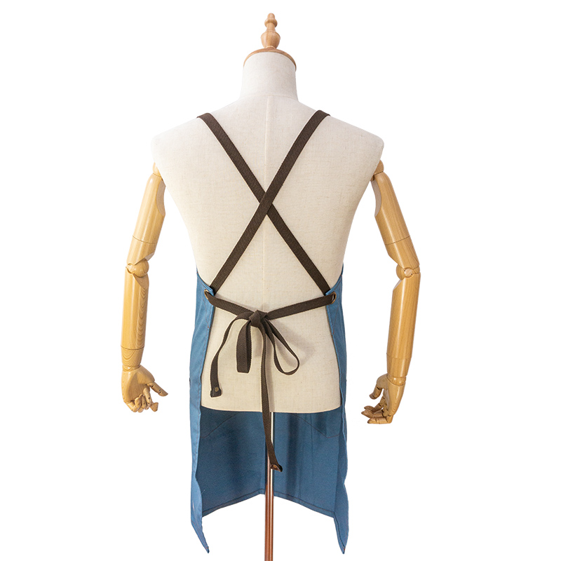 Fashion design geometric mosaic blue home canvas apron