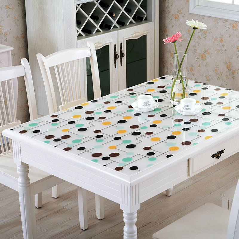 Waterproof grease-proof heat-resistant PVC tea table cloth without cleaning