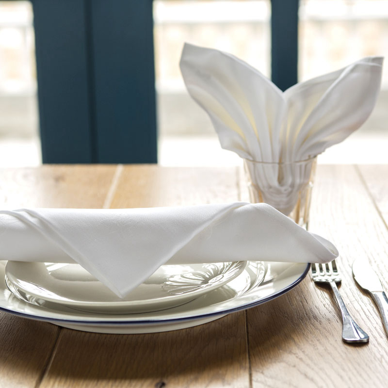 White 100%cotton restaurant cloth western restaurant cloth napkin cushion