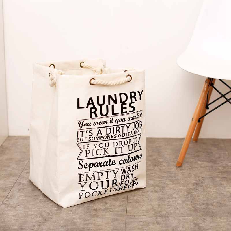 Large Cotton And Linen Canvas Tote Bag Receiving Finishing Bag Drawstring Bundle Pocket Wholesale