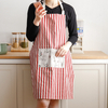 Fashionable cotton and linen striped home kitchen sleeveless adult housework cleaning apron