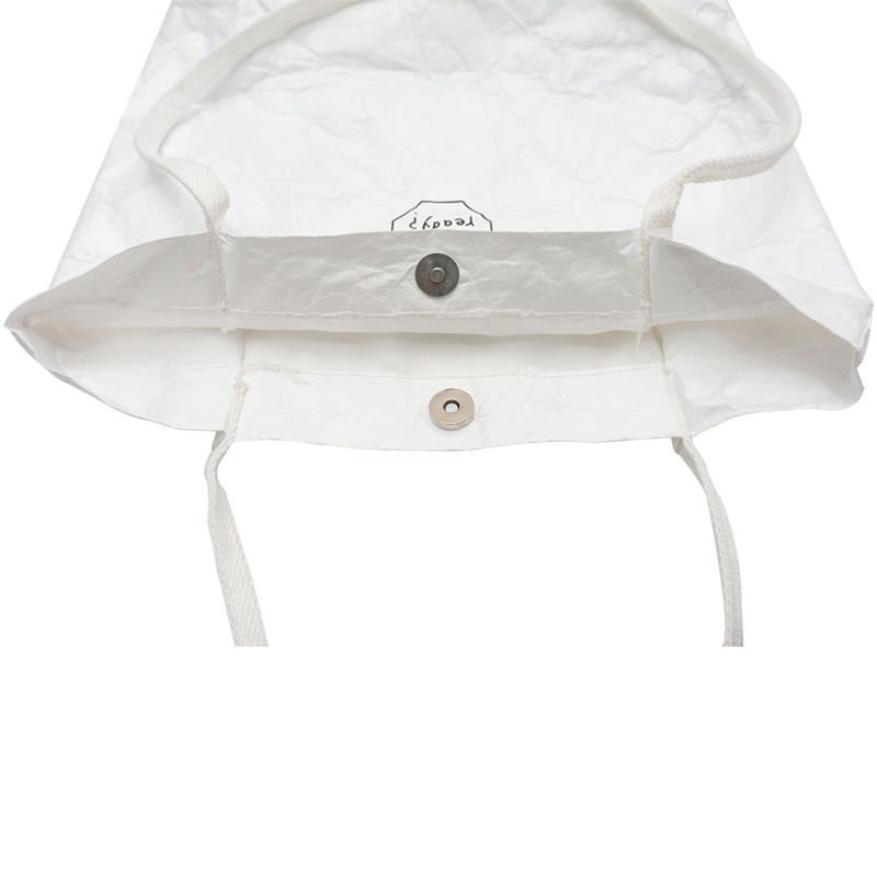 White tyvek letter printing personalized tote shopping bag general unisex single shoulder bag