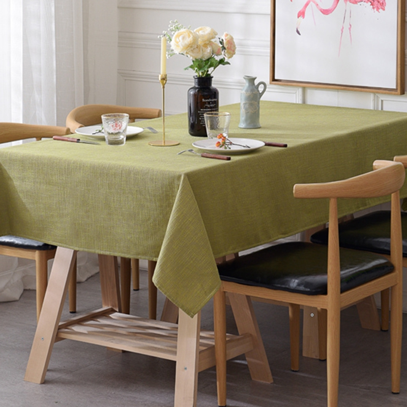 Customized Nordic Japanese fabric cotton and linen simple modern round rectangular table cloth