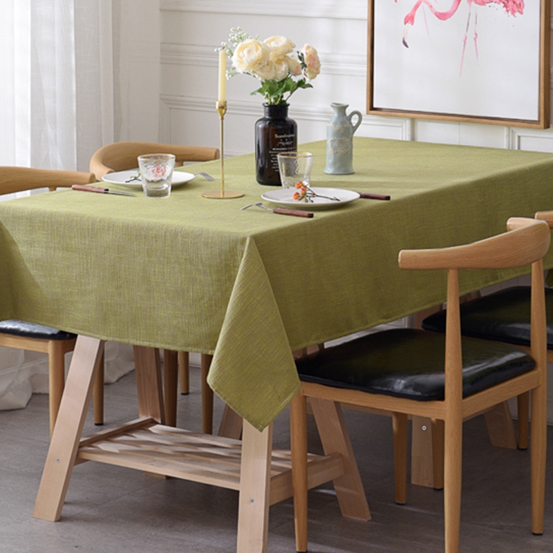 Customized Nordic Japanese fabric cotton and linen simple modern round rectangular table cloth