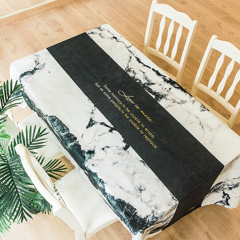 High quality reusable chenille solid color stitching waterproof anti scalding ins rectangular tablecloth