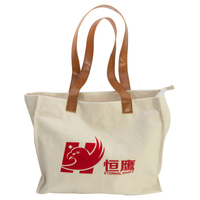 Factory Custom Flock Printing Logo Large Size 16oz Polyester Cotton Canvas Bag Tote Shopping
