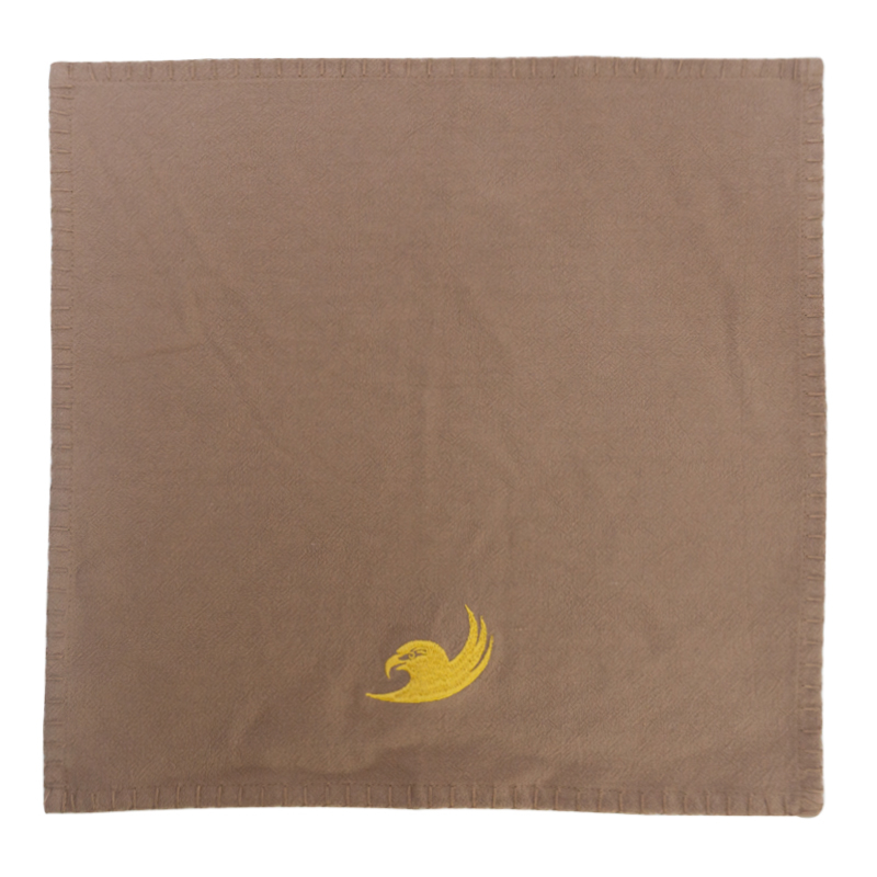 Western restaurant special embroidery logo customizable cotton linen napkin