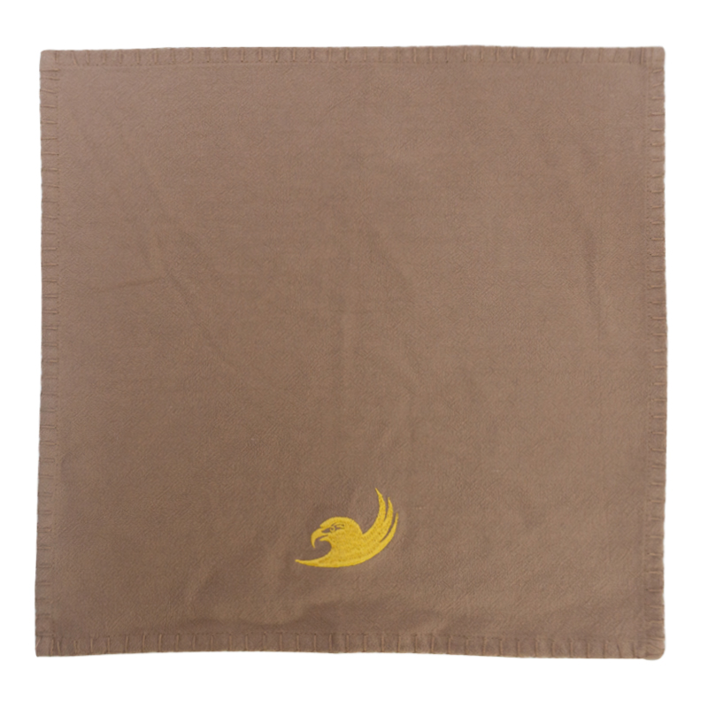 Western restaurant special embroidery logo customizable cotton linen napkin