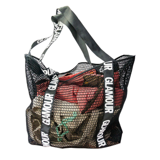 Stylish and trendy large nylon mesh bag custom mesh shopping bag mesh bag wholesale high quality strong nylon mesh tote bag women shopping bag