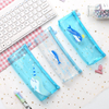 Creative ins transparent pencil case Korea stationery bag simple cute pencil case
