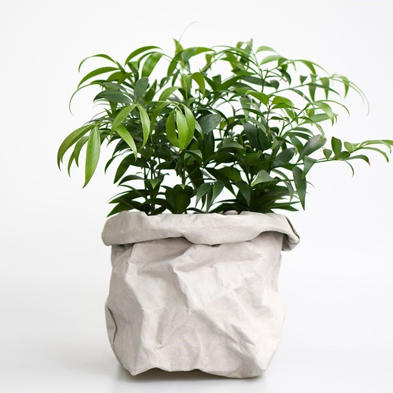 Nordic ins Foldable wear resistance versatile washable kraft paper bag plant flower storage ornaments