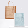 Pleated kraft paper color matching ladies large capacity tote bag waterproof lightweight reusable tyvek gift bag