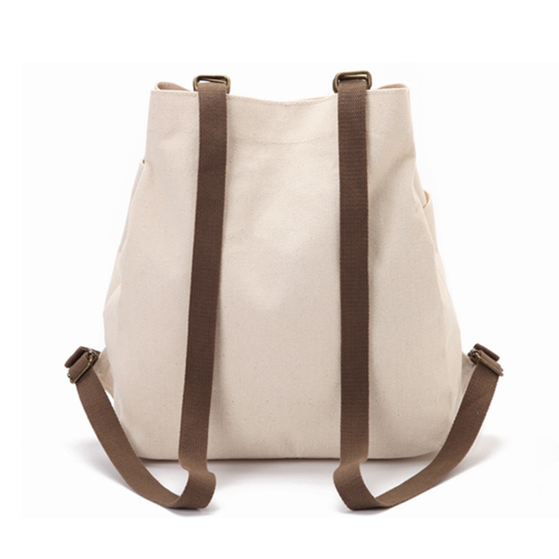 UP TO 70% Discount fashion classic hot canvas rucksack strong wear resistant high quality cotton backpack with leather handle