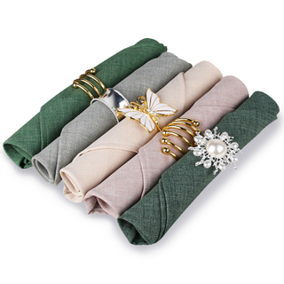 Hotel cotton linen cloth napkins high-grade light luxury napkins European style napkin folds solid color napkins