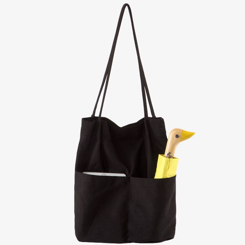 Factory logo printing custom Japanese-style large-capacity female college wind canvas shoulder bag