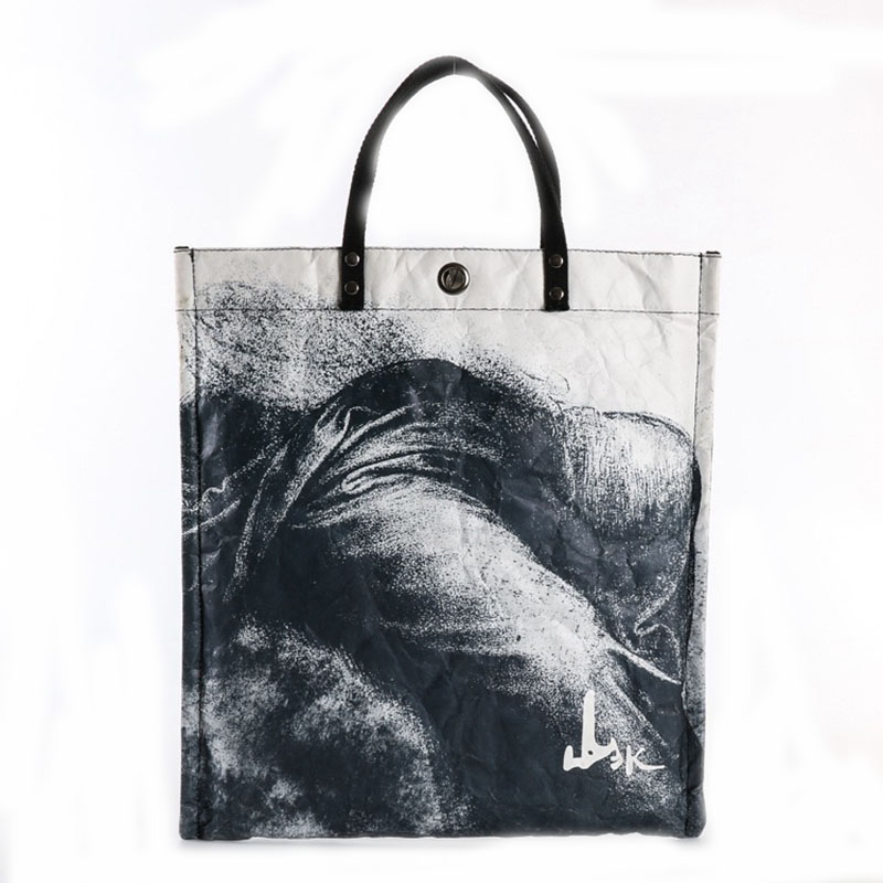 Logo custom waterproof shoulder shopping bag eco friendly durable dupont tyvek tote bag