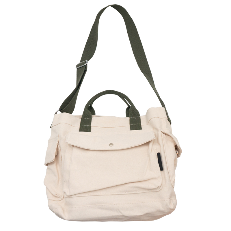 New Korean version thick strong simple fashion leisure cotton canvas messenger bag