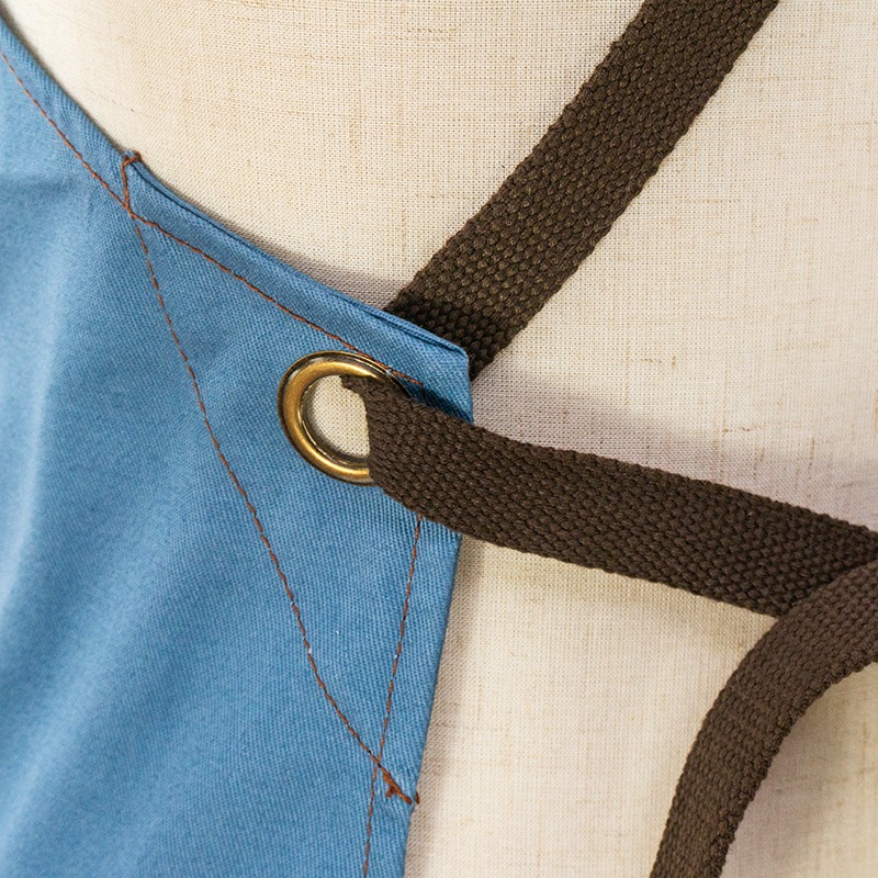 Fashion design geometric mosaic blue home canvas apron