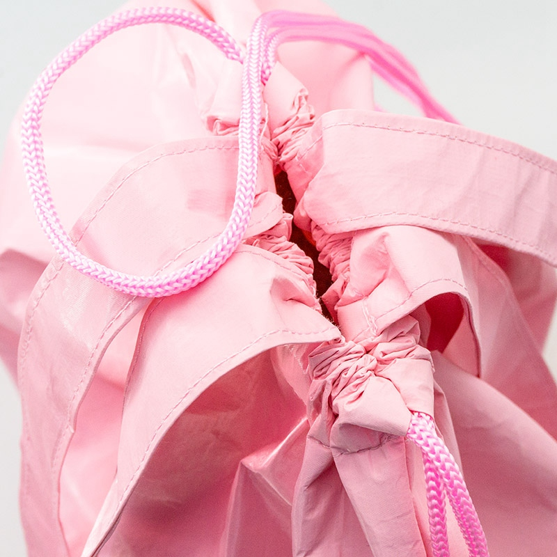 $1 for sample Eco-friendly lightweight pink drawstring shopping tote bag