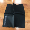 China supplier inventory product 1000pcs 80%polyester one color silk ptinting zigzag edge black microfiber glasses cloth