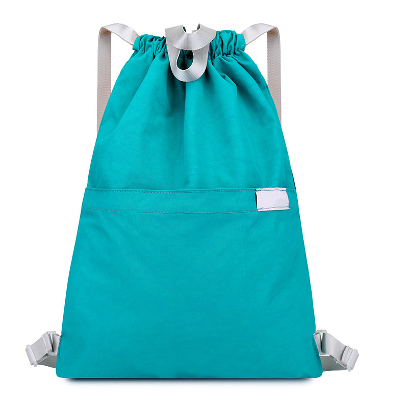 Wholesale waterproof foldable polyester drawstring backpack bag with customized logo