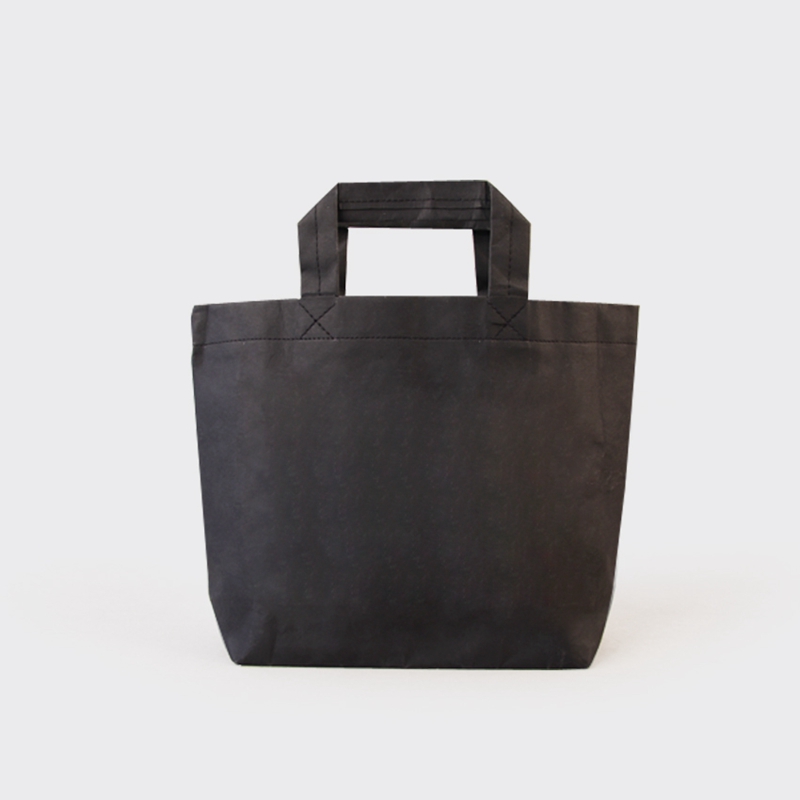 Waterproof fabric strong and reusable washed kraft paper shopping tote bag with logo custom