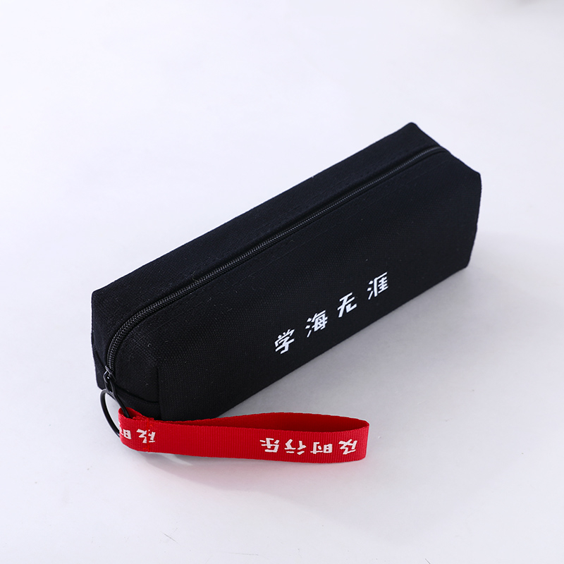 Cute fresh Korean pencil bag multi-function large capacity canvas storage pen case