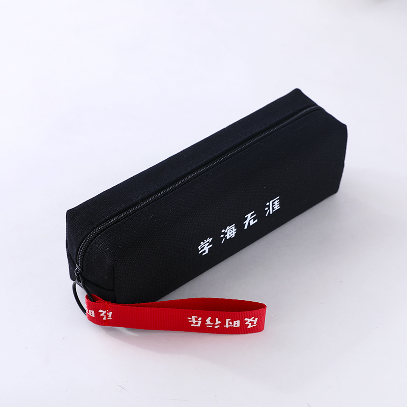 Cute fresh Korean pencil bag multi-function large capacity canvas storage pen case