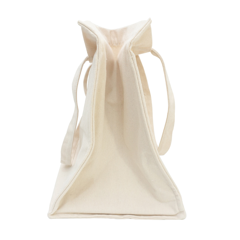 Multifunction multi pockets eco friendly and portable strong durable cotton canvas tote shopping bag with letter printing