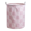 China Supplier logo printing custom cartoon cotton linen fabric pe waterproof craft laundry basket