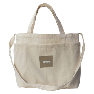 Original design eco frienldy and lightweight breathable women messenger bag with leather label