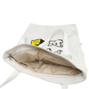 Funny cartoon printing interesting fashion popular women canvas tote shopping bag