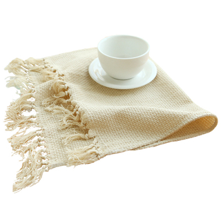Nordic style pure cotton western napkin with tassels