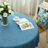 American solid color large round table cloth tea table is simple and modern