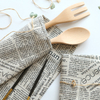Retro Nordic cotton and hemp newspaper art napkin eat mat wholesale