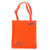 Orange words printed canvas shopping tote bag 