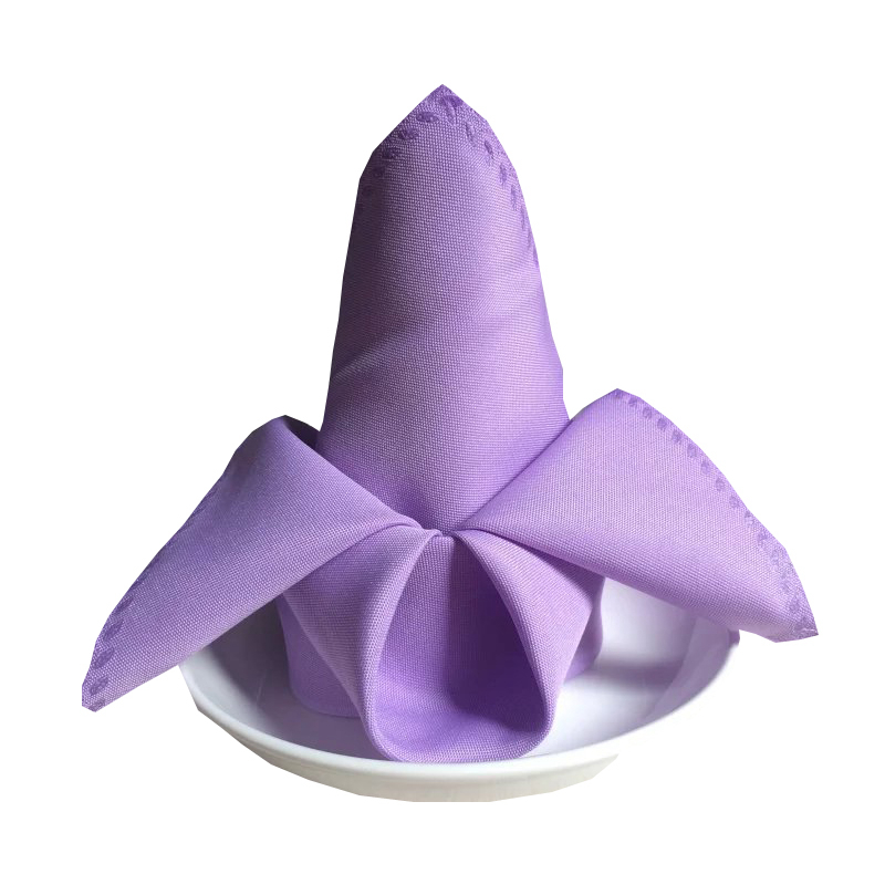 Pure color napkin mouth cloth hotel western restaurant folding flower wipe cup cloth custom