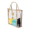 FREE DELIVERY Simple fashion transparent spliced PVC tote bag