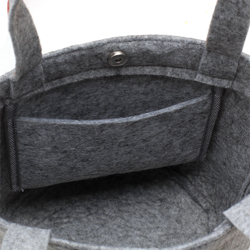 Lovely environmental protection cylindrical felt tote bag wholesale